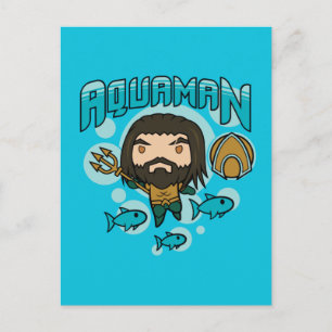 Aquaman   Chibi Aquaman Undersea Grafisch Briefkaart