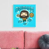 Aquaman | Chibi Aquaman Undersea Grafisch Canvas Afdruk (Insitu (Woonkamer))