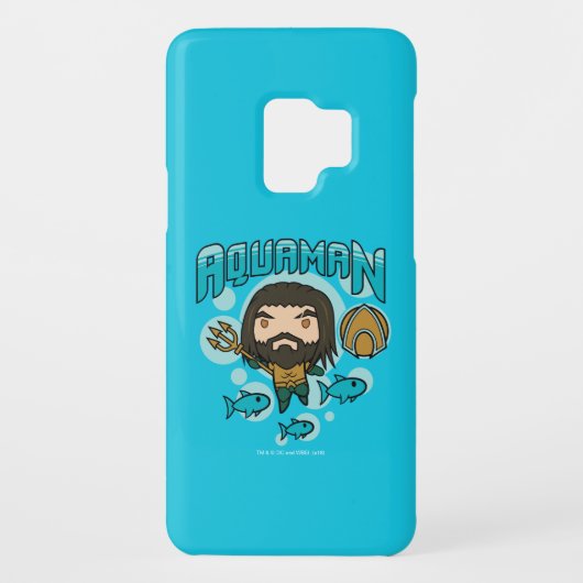 Aquaman | Chibi Aquaman Undersea Grafisch Case-Mate Samsung Galaxy Hoesje (Achterkant)