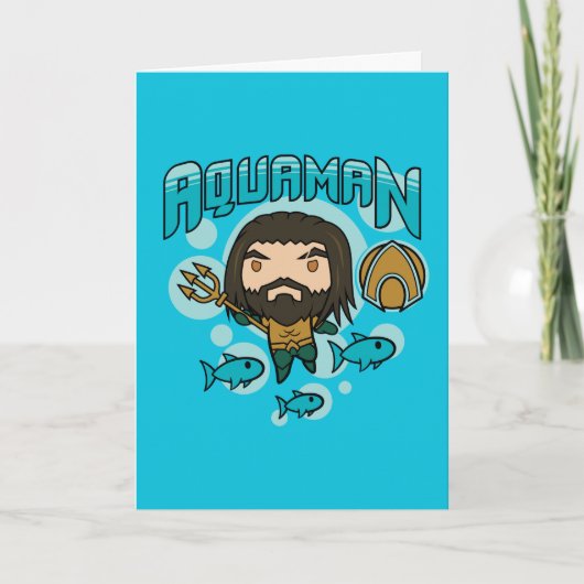 Aquaman | Chibi Aquaman Undersea Grafisch Kaart (Voorkant)