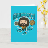 Aquaman | Chibi Aquaman Undersea Grafisch Kaart (Gele Bloem)