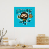 Aquaman | Chibi Aquaman Undersea Grafisch Poster (Keuken)
