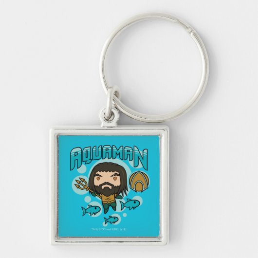 Aquaman | Chibi Aquaman Undersea Grafisch Sleutelhanger (Voorkant)