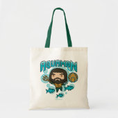 Aquaman | Chibi Aquaman Undersea Grafisch Tote Bag (Voorkant)