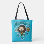 Aquaman | Chibi Aquaman Undersea Grafisch Tote Bag (Achterkant)