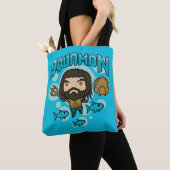 Aquaman | Chibi Aquaman Undersea Grafisch Tote Bag (Dichtbij)
