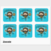 Aquaman | Chibi Aquaman Undersea Grafisch Vierkante Sticker (Vel)