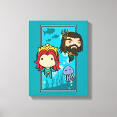 Aquaman | Chibi Mera & Aquaman Undersea Graphic Canvas Afdruk (Voorkant)
