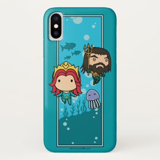 Aquaman | Chibi Mera & Aquaman Undersea Graphic Case-Mate iPhone Case (Achterkant)