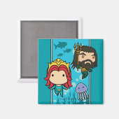 Aquaman | Chibi Mera & Aquaman Undersea Graphic Magneet (Voorkant / Achterkant)