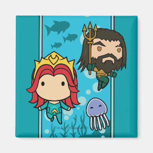 Aquaman   Chibi Mera & Aquaman Undersea Graphic Magneet