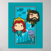 Aquaman | Chibi Mera & Aquaman Undersea Graphic Poster (Voorkant)