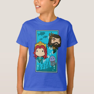 Aquaman Chibi Mera & Aquaman Undersea Graphic T-shirt