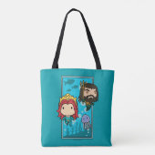 Aquaman | Chibi Mera & Aquaman Undersea Graphic Tote Bag (Achterkant)