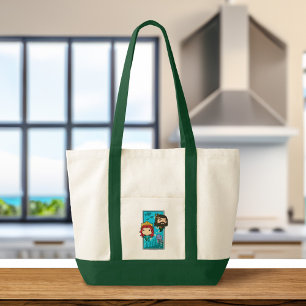 Aquaman   Chibi Mera & Aquaman Undersea Graphic Tote Bag