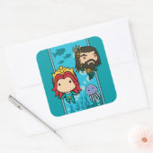 Aquaman | Chibi Mera & Aquaman Undersea Graphic Vierkante Sticker (Envelop)