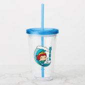 Aquaman | Chibi Mera Riding Wave Graphic Acryl Drinkbeker (Voorkant)