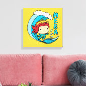 Aquaman | Chibi Mera Riding Wave Graphic Canvas Afdruk (Insitu (Woonkamer))