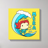 Aquaman | Chibi Mera Riding Wave Graphic Canvas Afdruk (Voorkant)