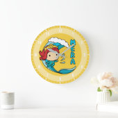 Aquaman | Chibi Mera Riding Wave Graphic Grote Klok (Huis)