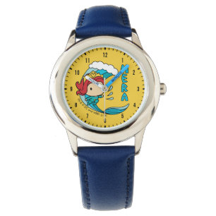 Aquaman   Chibi Mera Riding Wave Graphic Horloge