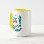 Aquaman | Chibi Mera Riding Wave Graphic Mok (Voorkant links)