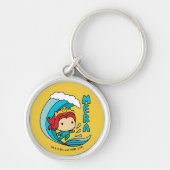 Aquaman | Chibi Mera Riding Wave Graphic Sleutelhanger (Voorkant)
