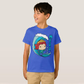 Aquaman | Chibi Mera Riding Wave Graphic T-shirt (Voorkant volledig)
