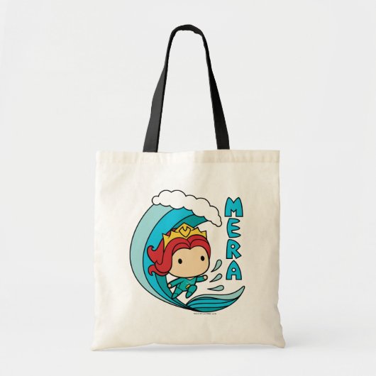 Aquaman | Chibi Mera Riding Wave Graphic Tote Bag (Voorkant)