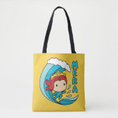 Aquaman | Chibi Mera Riding Wave Graphic Tote Bag (Voorkant)