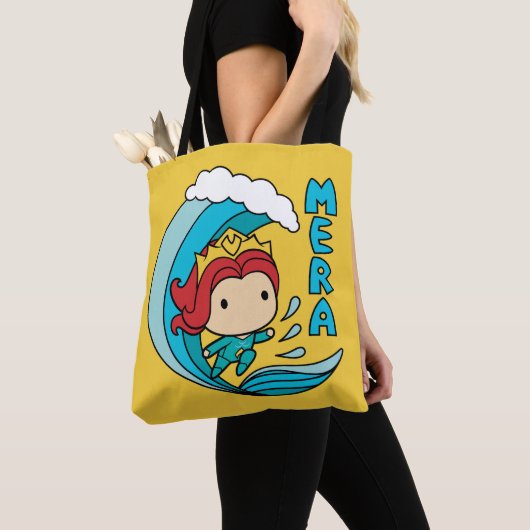 Aquaman | Chibi Mera Riding Wave Graphic Tote Bag (Dichtbij)