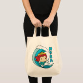 Aquaman | Chibi Mera Riding Wave Graphic Tote Bag (Voorkant (product))