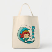Aquaman | Chibi Mera Riding Wave Graphic Tote Bag (Voorkant)