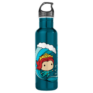 Aquaman   Chibi Mera Riding Wave Graphic Waterfles