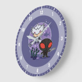 Aquaman | Chibi Orm & Black Manta Undersea Graphic Grote Klok (Hoek)