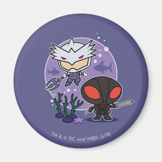 Aquaman | Chibi Orm & Black Manta Undersea Graphic Magneet (Voorkant)