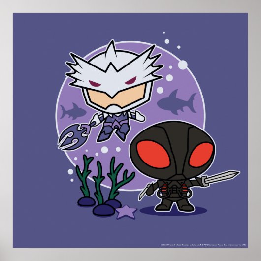 Aquaman | Chibi Orm & Black Manta Undersea Graphic Poster (Voorkant)