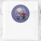 Aquaman | Chibi Orm & Black Manta Undersea Graphic Ronde Sticker (Tas)