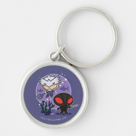 Aquaman | Chibi Orm & Black Manta Undersea Graphic Sleutelhanger (Voorkant)