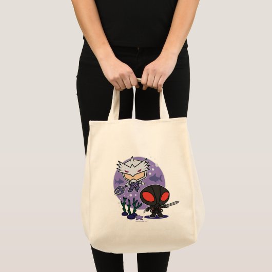 Aquaman | Chibi Orm & Black Manta Undersea Graphic Tote Bag (Voorkant (product))