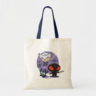 Aquaman   Chibi Orm & Black Manta Undersea Graphic Tote Bag