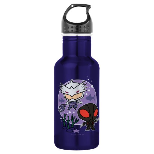 Aquaman | Chibi Orm & Black Manta Undersea Graphic Waterfles (Voorkant)