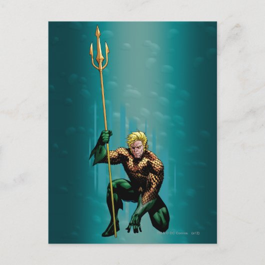 Aquaman Crouching Briefkaart (Voorkant)