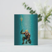 Aquaman Crouching Briefkaart (Staand voorkant)