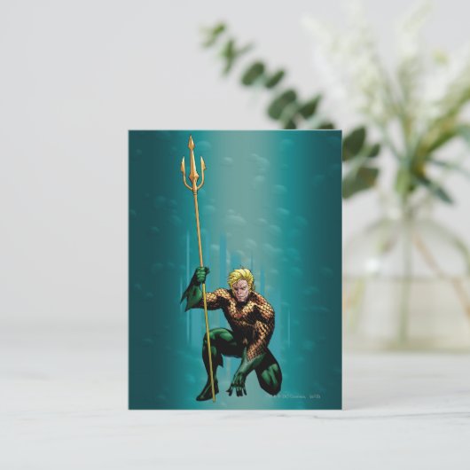 Aquaman Crouching Briefkaart (Staand voorkant)