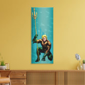 Aquaman Crouching Canvas Afdruk (Insitu (Woonkamer))
