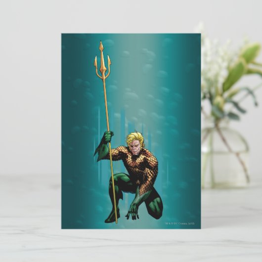 Aquaman Crouching Kaart (Staand voorkant)
