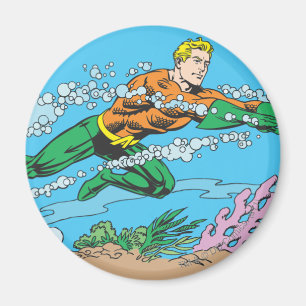 Aquaman Dashes Thru Water Magneet
