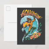 Aquaman en Trident Rising Surf Graphic Briefkaart (Voorkant / Achterkant)