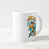Aquaman en Trident Rising Surf Graphic Grote Koffiekop (Voorkant rechts)